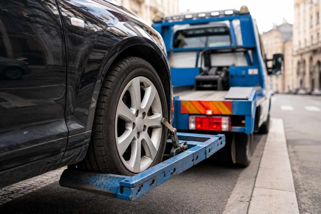 car breaks down in London